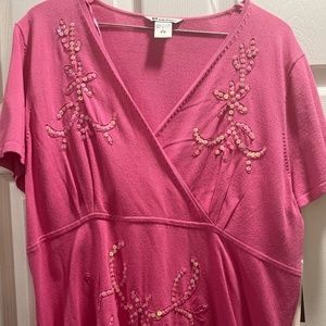 Pink Nygard sequined top